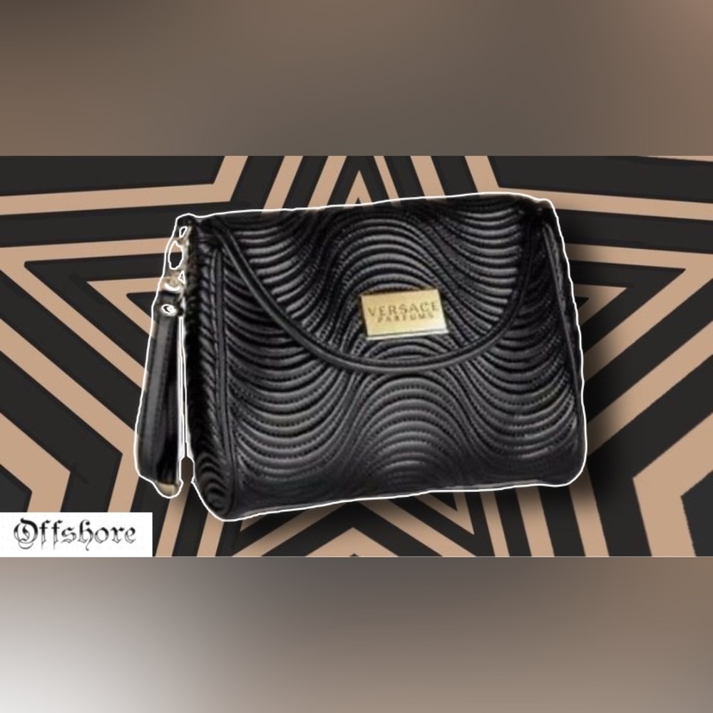 Versace Parfum Leather Black Bag